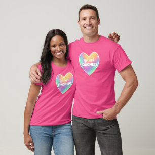 Spread Kindness Pastel Rainbow Heart T-Shirt