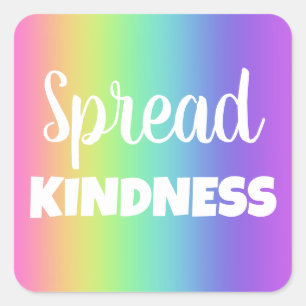 Spread Kindness Rainbow Square Sticker