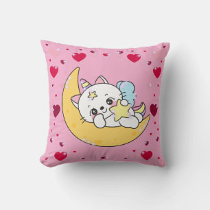 Spread Love and Magic with Our Adorable Unicorn Ca Throw Pillow