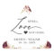 Spread Love Burgundy Red Floral Wedding Sanitizer