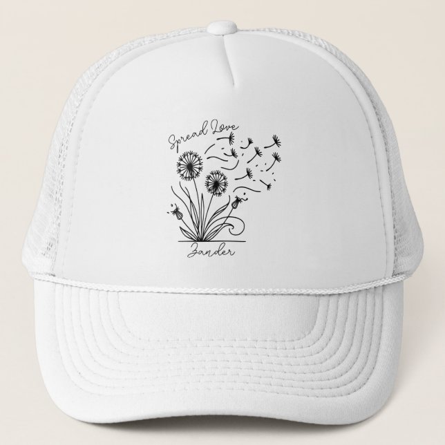 "Spread Love" Customizable Trucker Hat (Front)