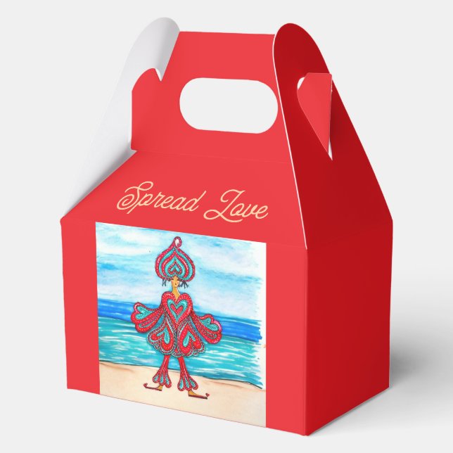 Spread Love, girl dressed in love! Favor Box (Front)