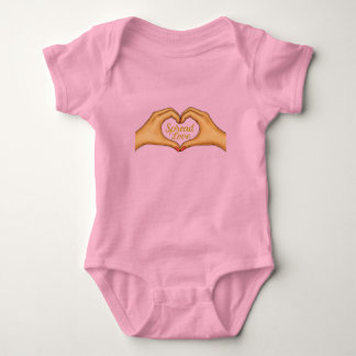 Spread Love Heart Hands Gold – Baby Jersey Bodys Bodysuit