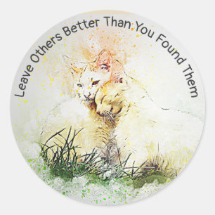 Spread Love & Kindness Inspirational Cats Stickers