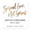Spread Love, Not Germs Gold Handwriting