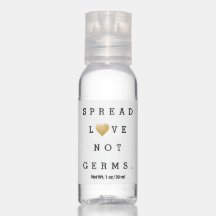 Spread Love Not Germs Personalized Wedding Favour