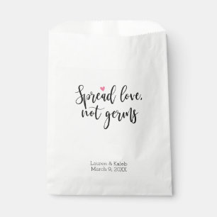 Spread Love Not Germs Wedding Favour Bags