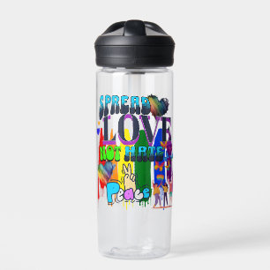 Spread Love Not Hate   LGBTQI+ Pride Water Bottle