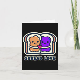 Spread Love Peanut Butter And Jelly Valentine Desi Card