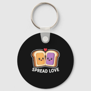 Spread Love Peanut Butter And Jelly Valentine Desi Keychain