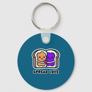 Spread Love Peanut Butter And Jelly Valentine Desi Keychain