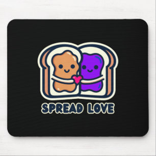 Spread Love Peanut Butter And Jelly Valentine Desi Mouse Pad