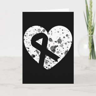 Spread Love With Graphic Heart And Ribbon Cancer  Card