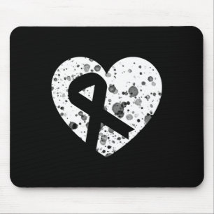Spread Love With Graphic Heart And Ribbon Cancer Mouse Pad