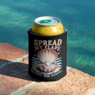 Spread My Flaps Smell The Ocean Funny Embarrassing Can Cooler