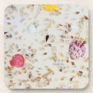Spread of Colourful Tiny Seashells Coaster
