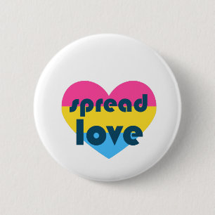 Spread Pansexual Love 2 Inch Round Button