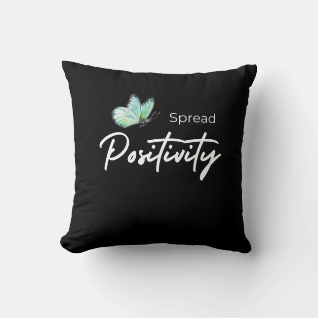 Spread Positivity Throw Pillow (Front)