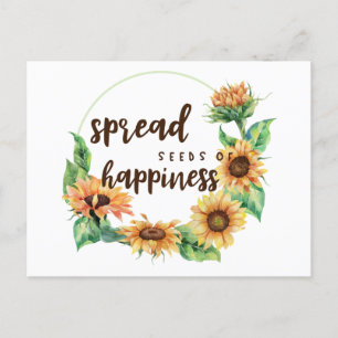 Spread Seeds of Happiness Postcard