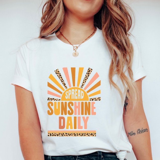 Spread Sunshine Daily Sunburst, Retro Summer T-Shirt (Creator Uploaded)