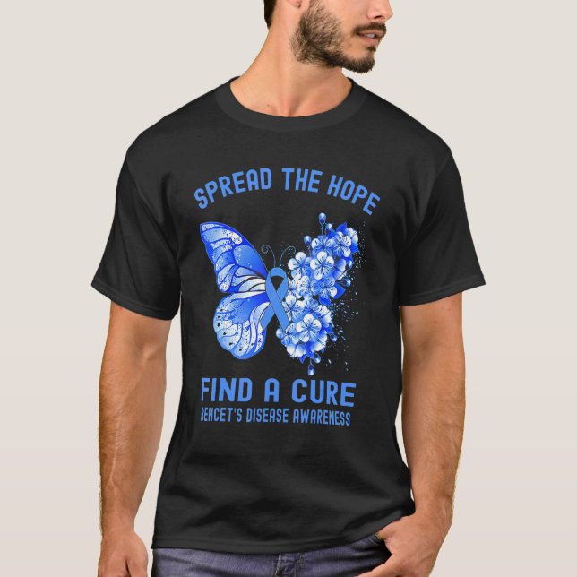 Spread The Hope Find A Cure Behcet's Disease Aware T-Shirt (Front)