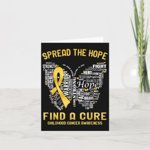 Spread The Hope Find A Cure Childhood Cancer Aware Card