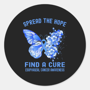 Spread The Hope Find A Cure Esophageal Cancer Awar Classic Round Sticker