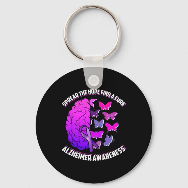Spread The Hope Find A Cure Heimerheimer Awareness Keychain (Front)