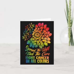 Spread The Hope Find Cure Fight Cancer Awareness Card