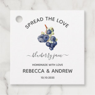 Spread The Love blueberry Jam Wedding Favour Tags
