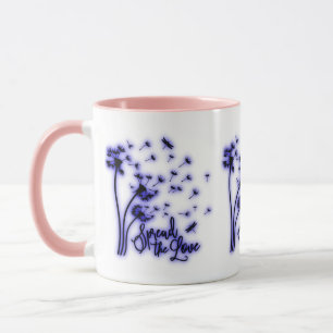 Spread The Love Dandelions and Dragonflies Mug