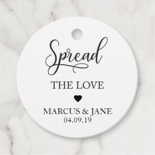 Spread the Love, Jam, Honey, Wedding Favour Tags