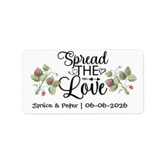Spread the Love Jam Jar Wedding Favours Label