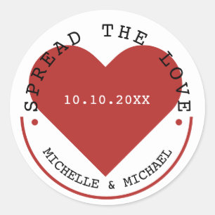 Spread The Love Jam Jelly Wedding Favour Classic Round Sticker