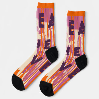 Spread The Love Melted Colours Positive Quotes Socks