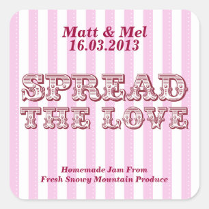 Spread the Love Personalized Favour Stickers