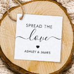 Spread the Love Tag, Wedding Gift Tag, Kraft Favour Tags<br><div class="desc">These are the perfect little gift tags. You can customize front and back text,  as well as change the colours.</div>