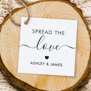Spread the Love Tag, Wedding Gift Tag, Kraft Favour Tags
