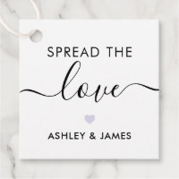 Spread the Love Tag, Wedding Gift Tag, Lavender