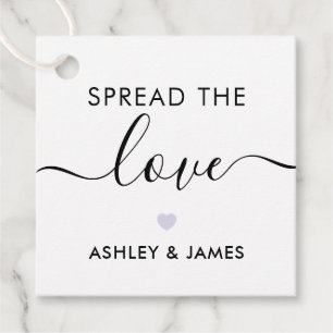 Spread the Love Tag, Wedding Gift Tag, Lavender Favour Tags