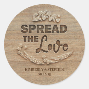 Spread The Love Wedding Favour Classic Round Sticker
