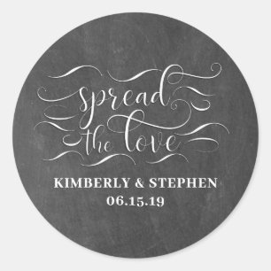 Spread The Love Wedding Favour Classic Round Sticker