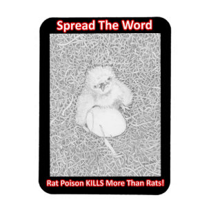 SPREAD THE WORD RAT POISON KILLS SAVE WILDLIFE MAGNET