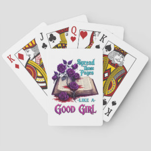 Spread Those Pages Like A Good Girl Playing Cards