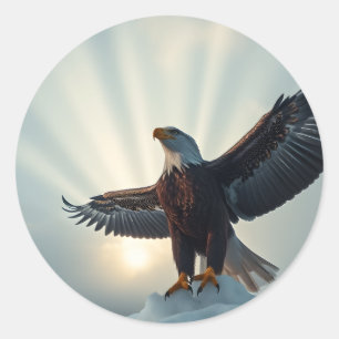 Spread your wings, embrace the world classic round sticker