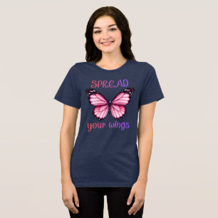 Spread Your Wings – Inspirational Butterfly Tri-Blend Shirt