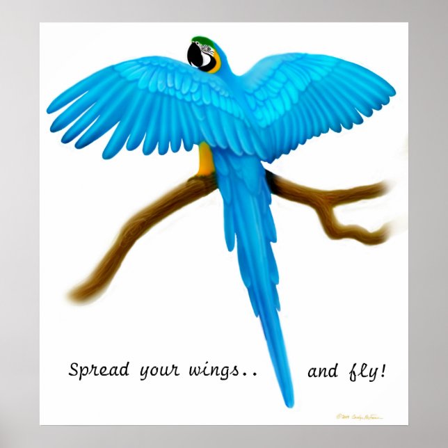 Spread Your Wings Parrot Print (Front)