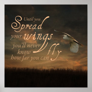 Spread Your Wings Quote Poster