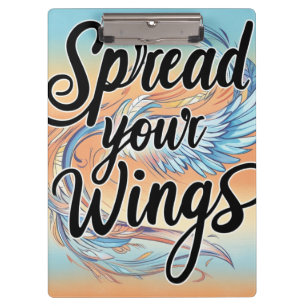 "Spread Your Wings - Spiral Notebook Design" Clipboard
