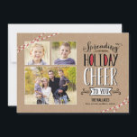 Spreading Cheer Holiday Photo Card<br><div class="desc">Celebrate the season with this modern and stylish holiday card from Berry Berry Sweet. Visit WWW.BERRYBERRYSWEET.COM for more of our stylish holiday collections. Customizable background colour.</div>